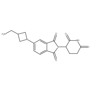 5-[3-(aminomethyl)azetidin-1-yl]-2-(2,6-dioxopiperidin-3-yl)-2,3-dihydro-1H-isoindole-1,3-dione结构式