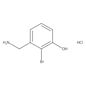 3-(Aminomethyl)-2-bromophenol hydrochloride结构式