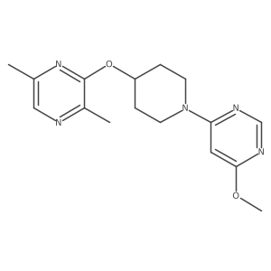 3-{[1-(6-Methoxypyrimidin-4-yl)piperidin-4-yl]oxy}-2,5-dimethylpyrazine Structure