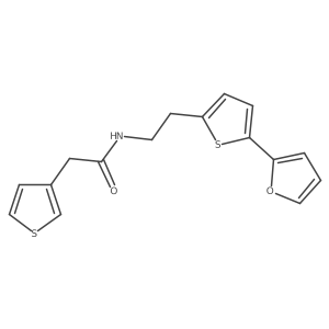 N-{2-[5-(furan-2-yl)thiophen-2-yl]ethyl}-2-(thiophen-3-yl)acetamide结构式