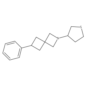 6-Phenyl-2-(thiolan-3-yl)-2-azaspiro[3.3]heptane结构式