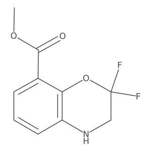 methyl 2,2-difluoro-3,4-dihydro-2H-1,4-benzoxazine-8-carboxylate结构式