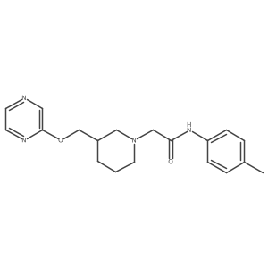 N-(4-methylphenyl)-2-{3-[(pyrazin-2-yloxy)methyl]piperidin-1-yl}acetamide结构式