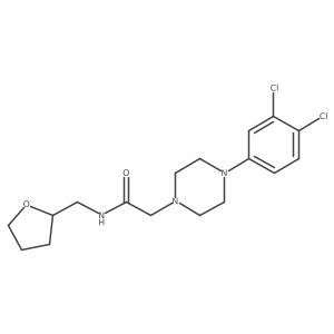 2-[4-(3,4-dichlorophenyl)piperazin-1-yl]-N-[(oxolan-2-yl)methyl]acetamide结构式