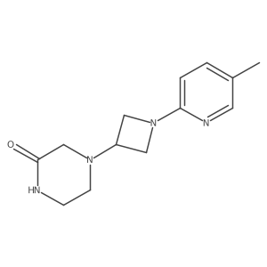 4-[1-(5-Methylpyridin-2-yl)azetidin-3-yl]piperazin-2-one Structure
