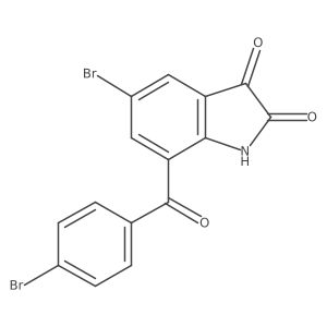 5-Bromo-7-(4-bromobenzoyl)indoline-2,3-dione结构式