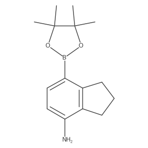 7-(4,4,5,5-Tetramethyl-1,3,2-dioxaborolan-2-yl)-2,3-dihydro-1H-inden-4-amine Structure