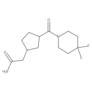 2-[3-(4,4-Difluoropiperidine-1-carbonyl)pyrrolidin-1-yl]acetamide Structure