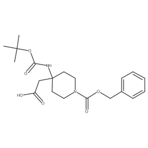 1-Cbz-4-(Boc-amino)-4-piperidineacetic acid结构式