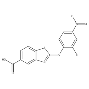 2-(2-Chloro-4-nitro-phenylsulfanyl)-benzothiazol-5-carboxylic acid Structure