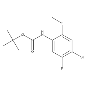 Tert-butyl (4-bromo-5-fluoro-2-methoxyphenyl)carbamate结构式