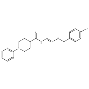 N-({[(4-chlorobenzyl)oxy]imino}methyl)-1-(2-pyrimidinyl)-4-piperidinecarboxamide结构式