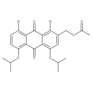 2-[(Acetyloxy)methyl]-1,8-dibromo-4,5-bis(1-methylethoxy)-9,10-anthracenedione结构式