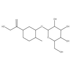 (2R,3S,4S,5R,6R)-2-(hydroxymethyl)-6-[(1R,2S,5R)-5-(3-hydroxyprop-1-en-2-yl)-2-methylcyclohexyl]oxyoxane-3,4,5-triol结构式
