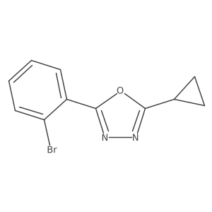 2-(2-Bromophenyl)-5-cyclopropyl-1,3,4-oxadiazole Structure