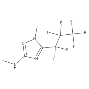 5-(Heptafluoropropyl)-N,1-dimethyl-1H-1,2,4-triazol-3-amine结构式