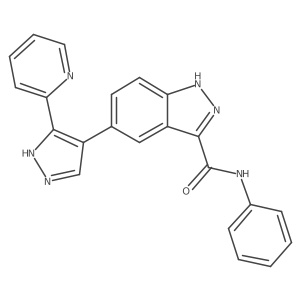 5-(3-Pyridin-2-yl-1h-pyrazol-4-yl)-1h-indazole-3-carboxylic acid phenylamide Structure