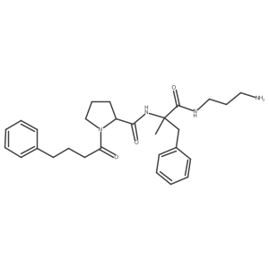 Phenylalaninamide, 1-(1-oxo-4-phenylbutyl)-L-prolyl-N-(3-aminopropyl)-I+/--methyl- Structure