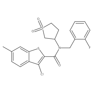3-chloro-N-(1,1-dioxidotetrahydrothiophen-3-yl)-N-(2-fluorobenzyl)-6-methyl-1-benzothiophene-2-carboxamide Structure