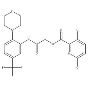 {[2-(Morpholin-4-yl)-5-(trifluoromethyl)phenyl]carbamoyl}methyl 3,6-dichloropyridine-2-carboxylate结构式