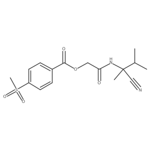 [(1-Cyano-1,2-dimethylpropyl)carbamoyl]methyl 4-methanesulfonylbenzoate结构式