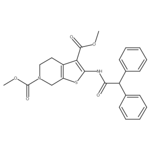 dimethyl 2-(2,2-diphenylacetamido)-4,5-dihydrothieno[2,3-c]pyridine-3,6(7H)-dicarboxylate结构式