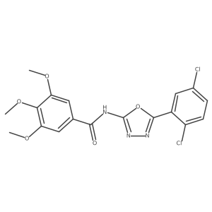 N-[5-(2,5-dichlorophenyl)-1,3,4-oxadiazol-2-yl]-3,4,5-trimethoxybenzamide结构式