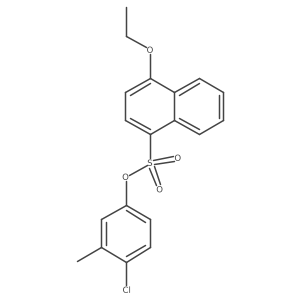 CCOc1ccc(S(=O)(=O)Oc2ccc(Cl)c(C)c2)c2ccccc12结构式