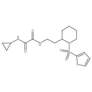 N1-cyclopropyl-N2-(2-(1-(thiophen-2-ylsulfonyl)piperidin-2-yl)ethyl)oxalamide Structure