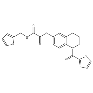 N1-(thiophen-2-ylmethyl)-N2-(1-(thiophene-2-carbonyl)-1,2,3,4-tetrahydroquinolin-6-yl)oxalamide Structure