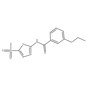 3-ethoxy-N-[5-(methylsulfonyl)-1,3,4-thiadiazol-2-yl]benzamide结构式