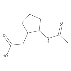 Rel-2-[(1r,2s)-2-acetamidocyclopentyl]acetic acid Structure