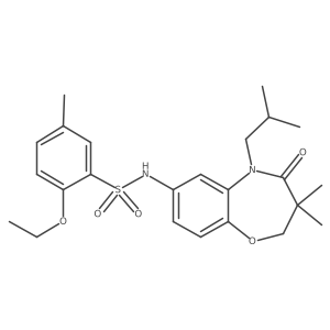 2-ethoxy-N-(5-isobutyl-3,3-dimethyl-4-oxo-2,3,4,5-tetrahydrobenzo[b][1,4]oxazepin-7-yl)-5-methylbenzenesulfonamide Structure