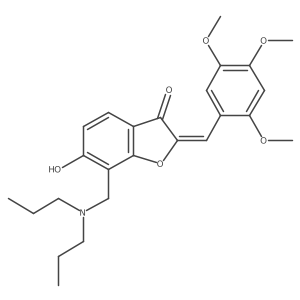 (2Z)-7-[(dipropylamino)methyl]-6-hydroxy-2-(2,4,5-trimethoxybenzylidene)-1-benzofuran-3(2H)-one Structure