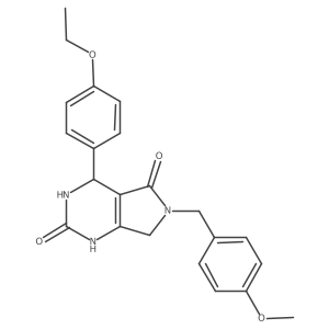4-(4-ethoxyphenyl)-6-(4-methoxybenzyl)-3,4,6,7-tetrahydro-1H-pyrrolo[3,4-d]pyrimidine-2,5-dione Structure
