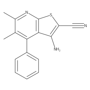 Thieno[2,3-b]pyridine-2-carbonitrile,3-amino-5,6-dimethyl-4-phenyl- Structure
