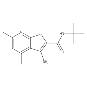 3-Amino-N-tert-butyl-4,6-dimethylthieno[2,3-b]pyridine-2-carboxamide 2,2,2-trifluoroacetate Structure