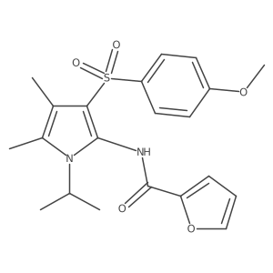 N-{3-[(4-methoxyphenyl)sulfonyl]-4,5-dimethyl-1-(propan-2-yl)-1H-pyrrol-2-yl}furan-2-carboxamide结构式