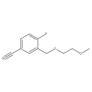 4-Fluoro-3-[(2-methoxyethoxy)methyl]benzonitrile结构式