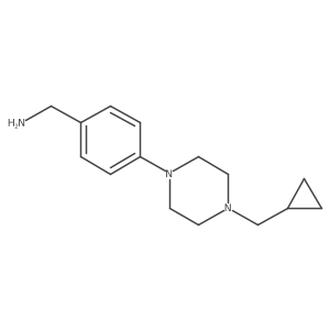 {4-[4-(Cyclopropylmethyl)piperazin-1-yl]phenyl}methanamine结构式