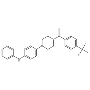 (4-(6-(Pyridin-2-ylamino)pyridazin-3-yl)piperazin-1-yl)(4-(trifluoromethyl)phenyl)methanone Structure