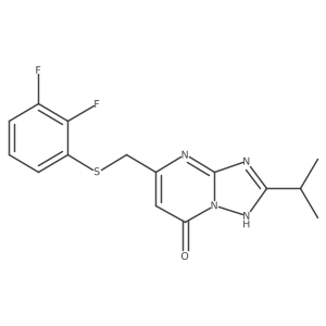5-[(2,3-difluorophenyl)sulfanylmethyl]-2-propan-2-yl-1H-[1,2,4]triazolo[1,5-a]pyrimidin-7-one结构式