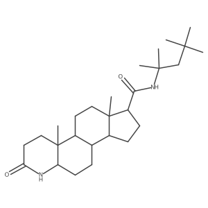 (4aR,4bS,6aS,7S,9aS,9bS,11aR)-Hexadecahydro-4a,6a-dimethyl-2-oxo-N-(1,1,3,3-tetramethylbutyl)-1H-indeno[5,4-f]quinoline-7-carboxamide结构式