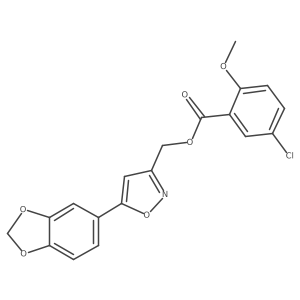 [5-(2H-1,3-benzodioxol-5-yl)-1,2-oxazol-3-yl]methyl 5-chloro-2-methoxybenzoate Structure