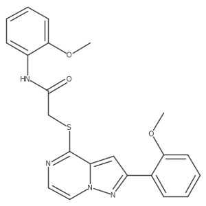 N-(2-methoxyphenyl)-2-{[2-(2-methoxyphenyl)pyrazolo[1,5-a]pyrazin-4-yl]sulfanyl}acetamide结构式