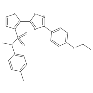 2-[3-(4-ethoxyphenyl)-1,2,4-oxadiazol-5-yl]-N-methyl-N-(4-methylphenyl)thiophene-3-sulfonamide Structure