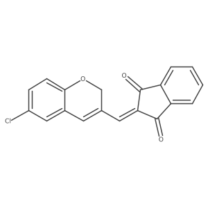 2-((6-chloro-2H-chromen-3-yl)methylene)-1H-indene-1,3(2H)-dione Structure