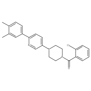 (2-Chlorophenyl)(4-(6-(3,4-dimethylphenyl)pyridazin-3-yl)piperazin-1-yl)methanone结构式