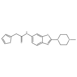 N-(2-(4-methylpiperazin-1-yl)benzo[d]thiazol-6-yl)-2-(thiophen-2-yl)acetamide Structure