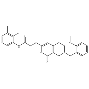 N-(2,3-dimethylphenyl)-2-{[6-(2-methoxybenzyl)-4-oxo-3,4,5,6,7,8-hexahydropyrido[4,3-d]pyrimidin-2-yl]sulfanyl}acetamide结构式